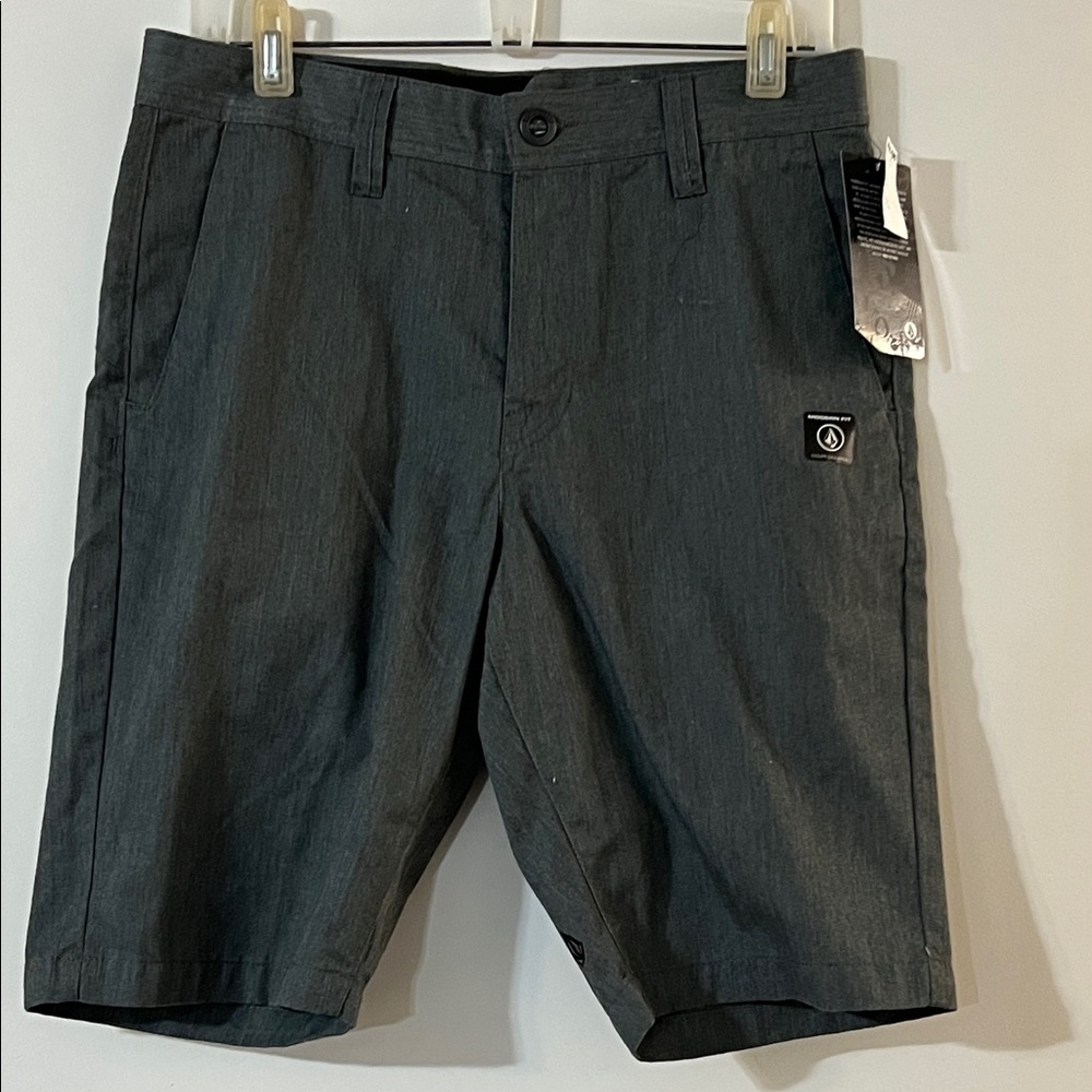 Volcom Men's Charcoal Flat Front Shorts